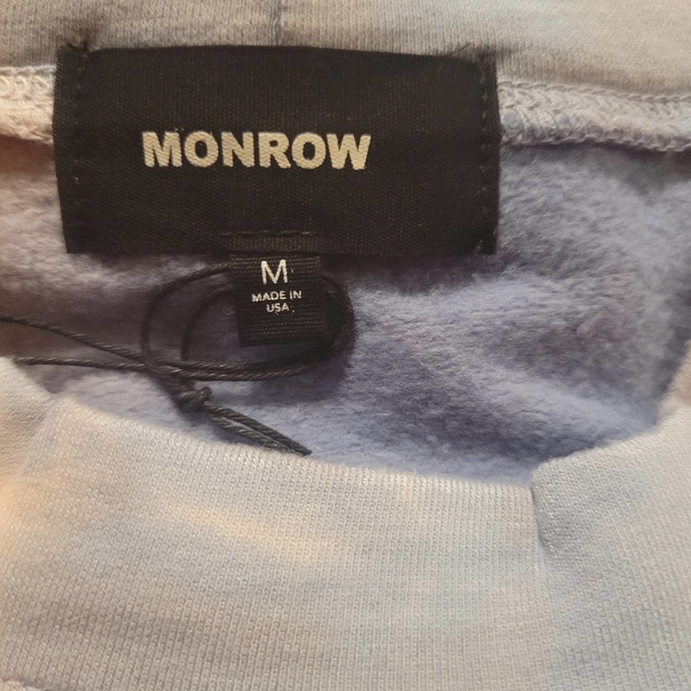 Monrow Tie Dye Boyfriend Sweatshirt Long Sleeves Crewneck Size M - Picture 3 of 9
